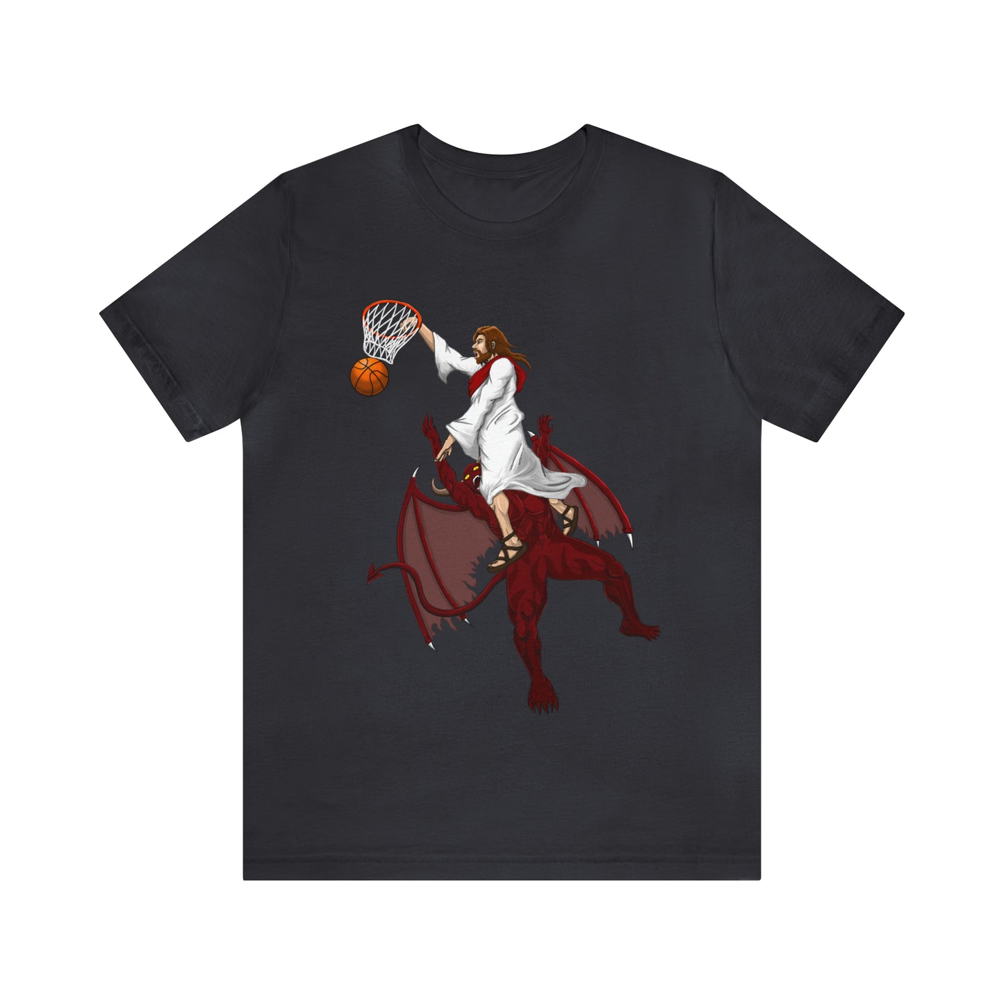 Jesus Dunks on Devil Tee