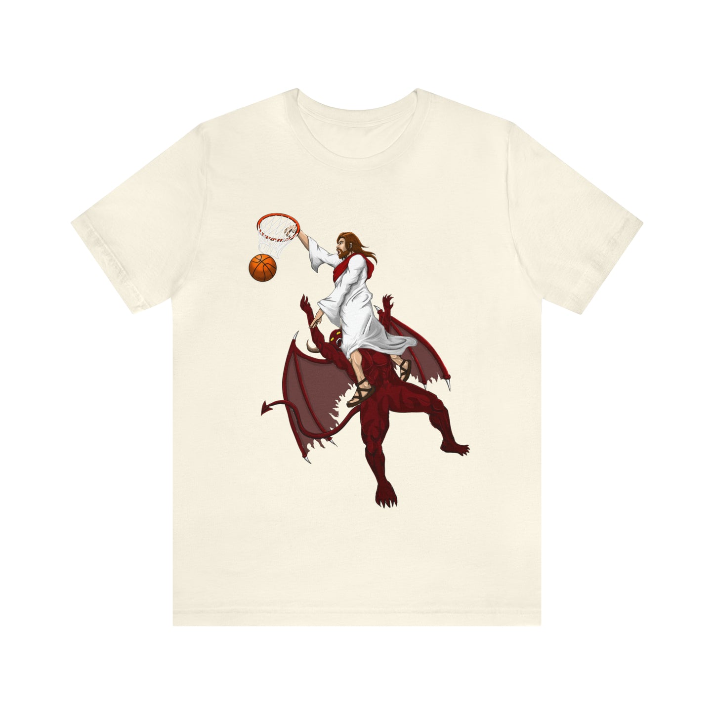 Jesus Dunks on Devil Tee