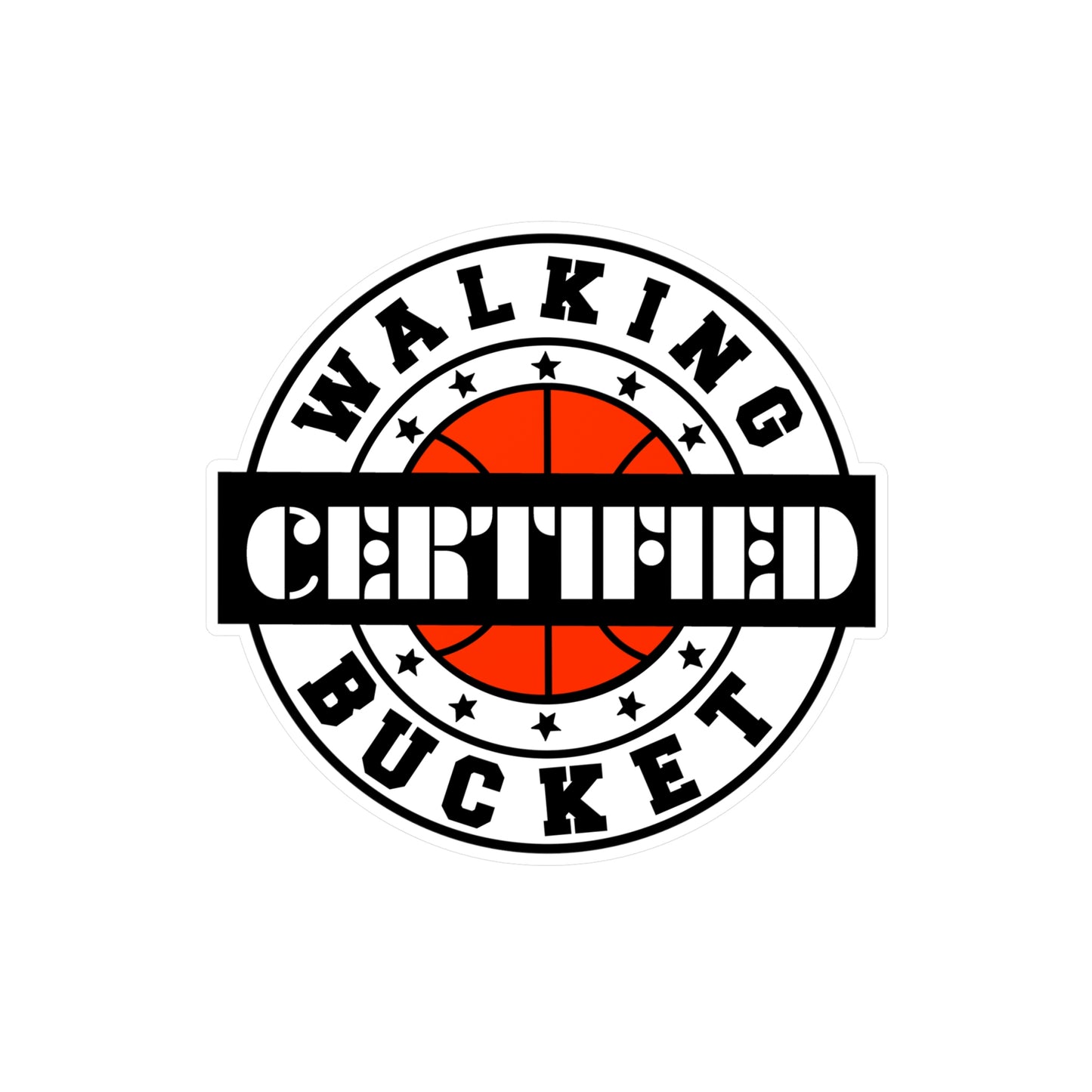 Certified Walking Bucket Sticker | Kiss-Cut Vinyl Decals