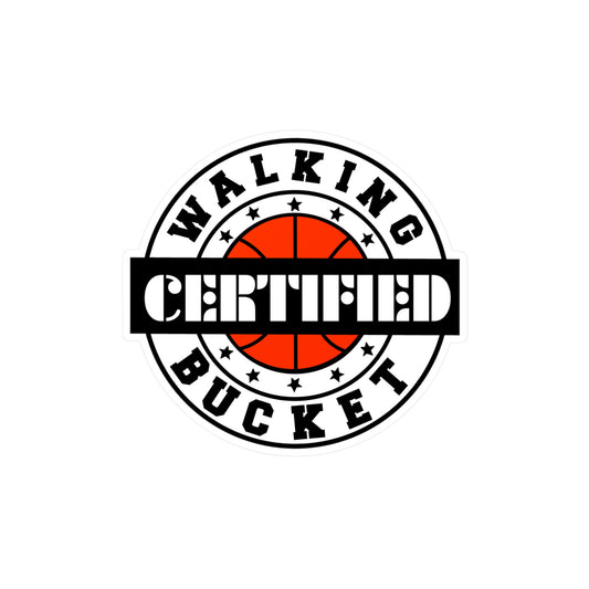 Certified Walking Bucket Sticker | Kiss-Cut Vinyl Decals